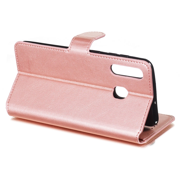 For Galaxy A20 / A30 Solid Color Buckle Horizontal Flip Leather Case with Wallet & Holder & Card Slots