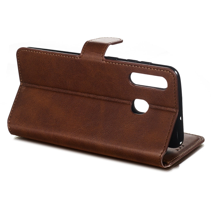 For Galaxy A20 / A30 Solid Color Buckle Horizontal Flip Leather Case with Wallet & Holder & Card Slots