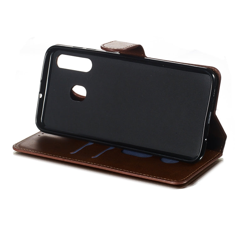 For Galaxy A20 / A30 Solid Color Buckle Horizontal Flip Leather Case with Wallet & Holder & Card Slots