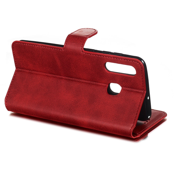 For Galaxy A20 / A30 Solid Color Buckle Horizontal Flip Leather Case with Wallet & Holder & Card Slots