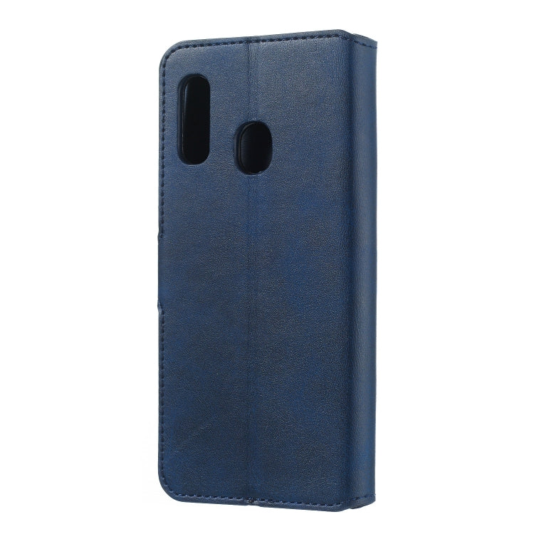 For Galaxy A40 Solid Color Buckle Horizontal Flip Leather Case with Wallet & Holder & Card Slots