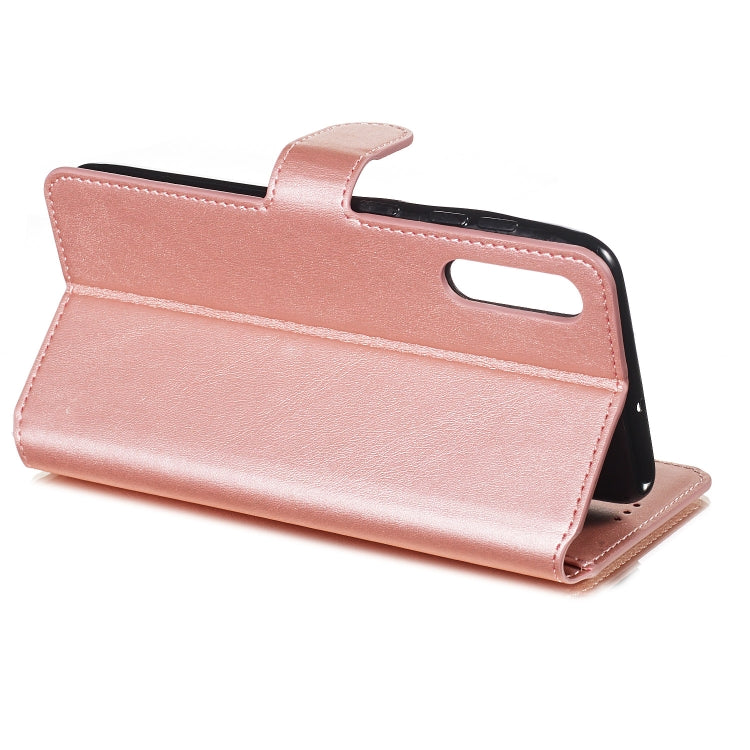 For Galaxy A50 / A30s / A50s Solid Color Buckle Horizontal Flip Leather Case with Wallet & Holder & Card Slots