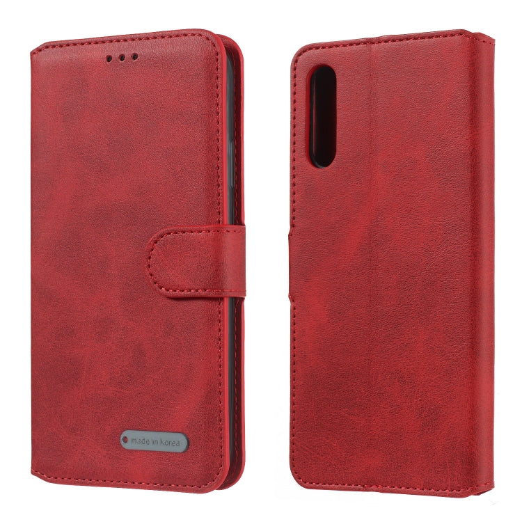 For Galaxy A50 / A30s / A50s Solid Color Buckle Horizontal Flip Leather Case with Wallet & Holder & Card Slots