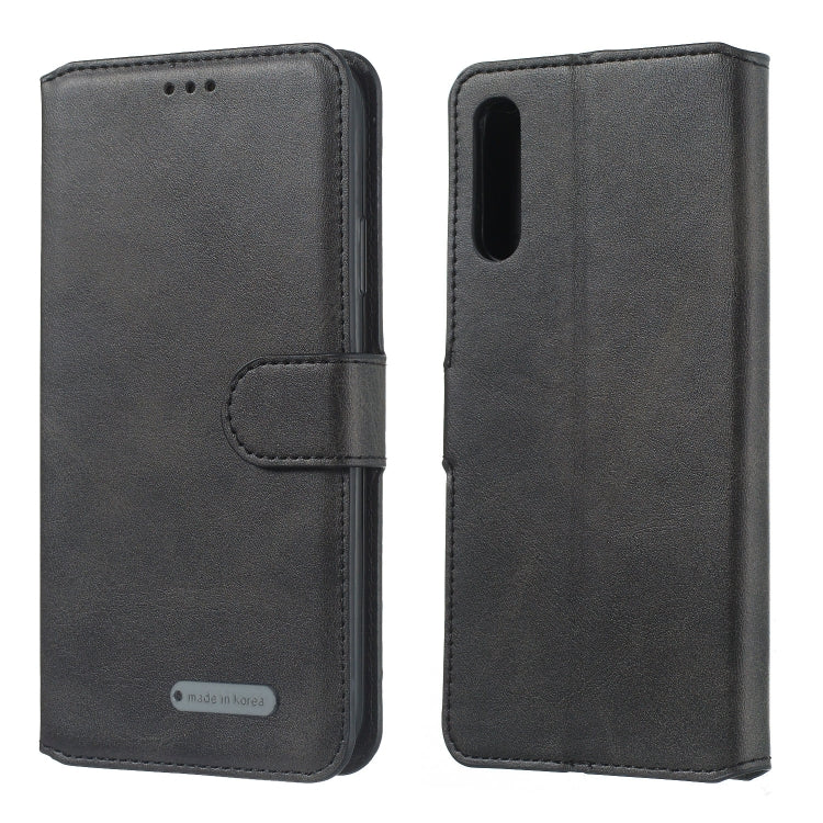 For Galaxy A70 Solid Color Buckle Horizontal Flip Leather Case with Wallet & Holder & Card Slots