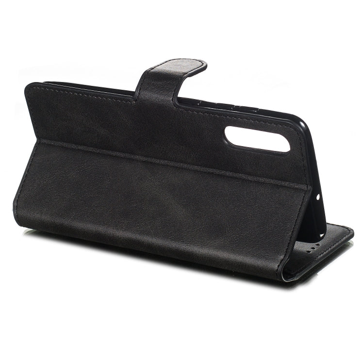 For Galaxy A70 Solid Color Buckle Horizontal Flip Leather Case with Wallet & Holder & Card Slots