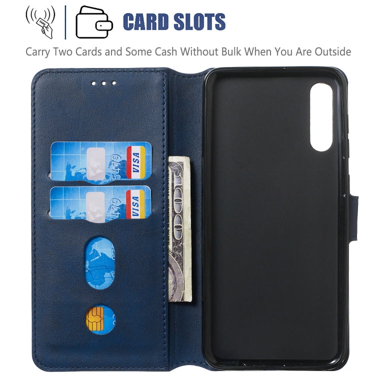 For Galaxy A70 Solid Color Buckle Horizontal Flip Leather Case with Wallet & Holder & Card Slots