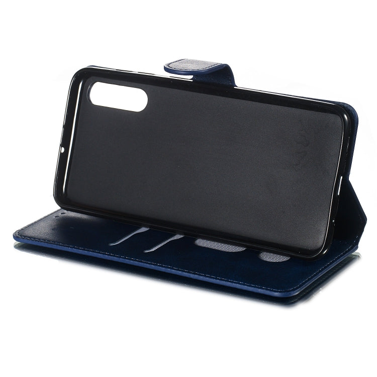 For Galaxy A70 Solid Color Buckle Horizontal Flip Leather Case with Wallet & Holder & Card Slots