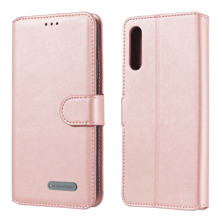 For Galaxy A70 Solid Color Buckle Horizontal Flip Leather Case with Wallet & Holder & Card Slots