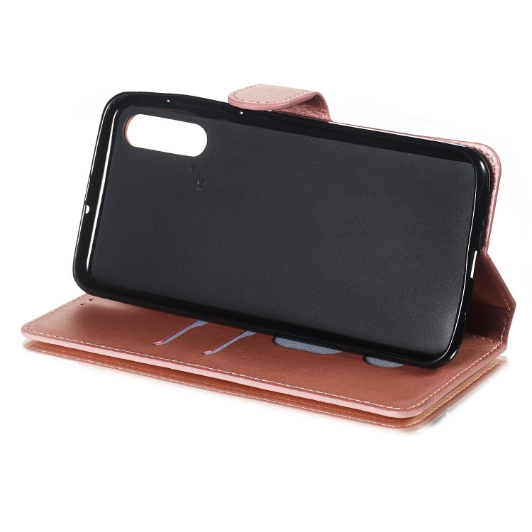 For Galaxy A70 Solid Color Buckle Horizontal Flip Leather Case with Wallet & Holder & Card Slots