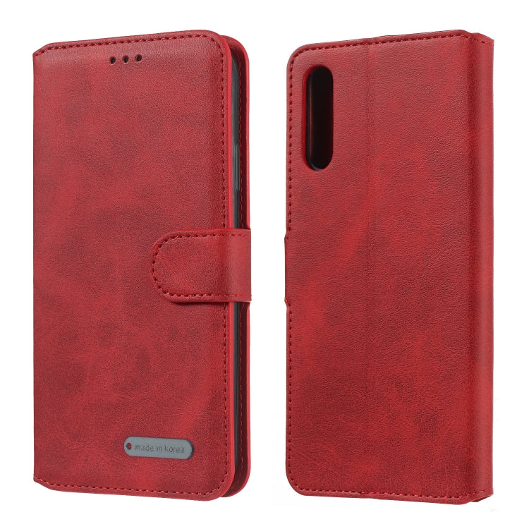 For Galaxy A70 Solid Color Buckle Horizontal Flip Leather Case with Wallet & Holder & Card Slots