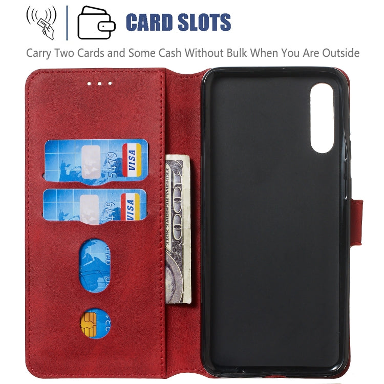 For Galaxy A70 Solid Color Buckle Horizontal Flip Leather Case with Wallet & Holder & Card Slots