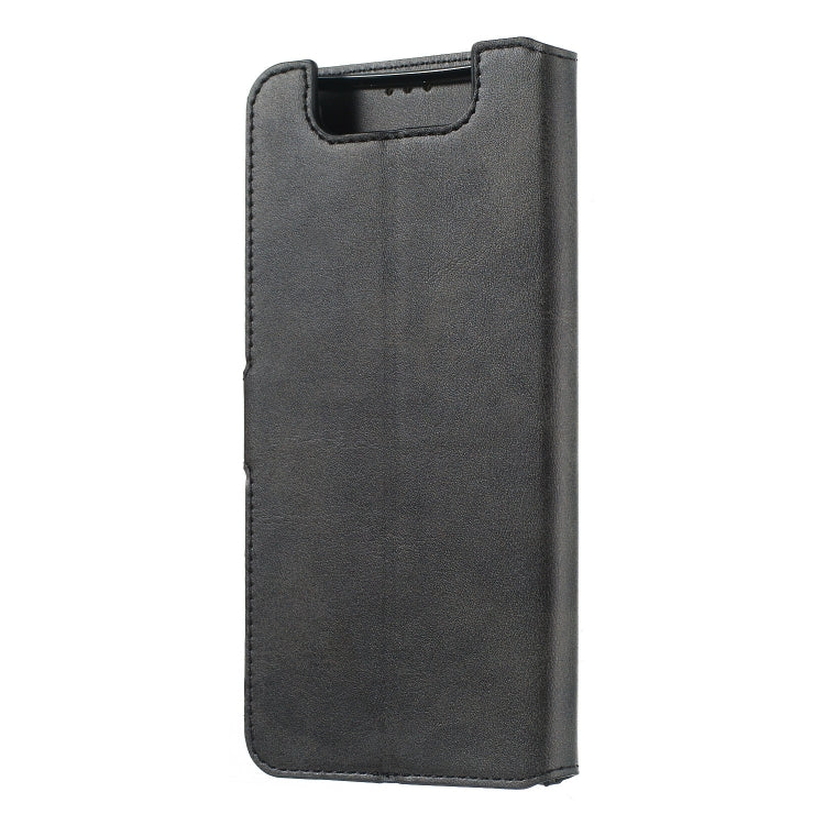For Galaxy A80 / A90 Solid Color Buckle Horizontal Flip Leather Case with Wallet & Holder & Card Slots