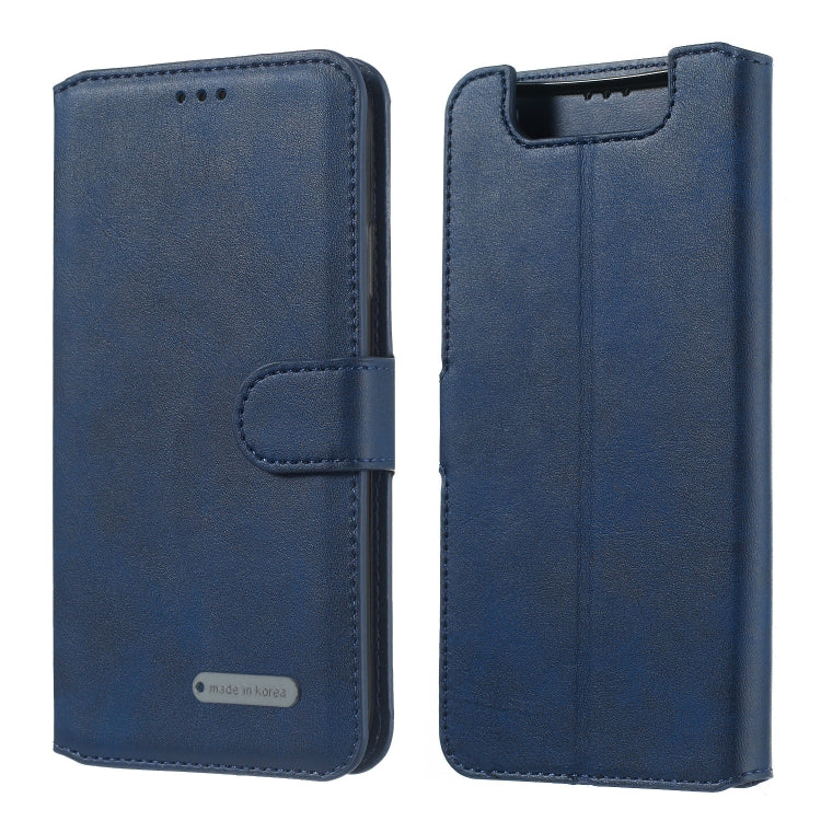 For Galaxy A80 / A90 Solid Color Buckle Horizontal Flip Leather Case with Wallet & Holder & Card Slots