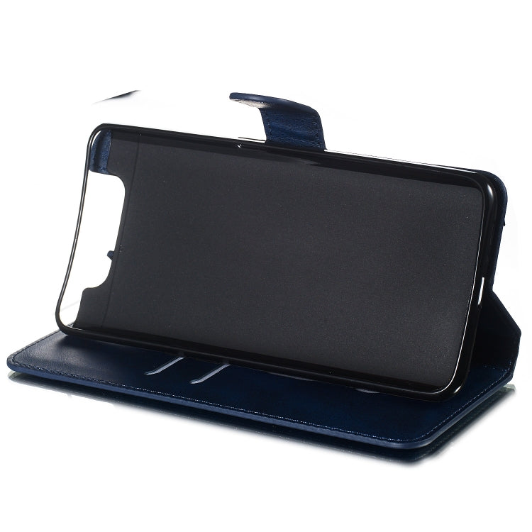 For Galaxy A80 / A90 Solid Color Buckle Horizontal Flip Leather Case with Wallet & Holder & Card Slots