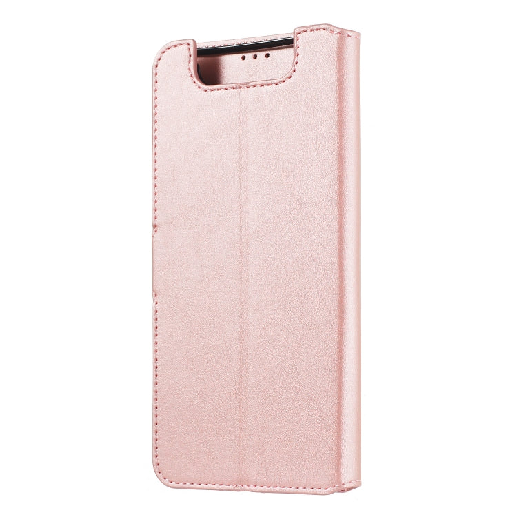 For Galaxy A80 / A90 Solid Color Buckle Horizontal Flip Leather Case with Wallet & Holder & Card Slots