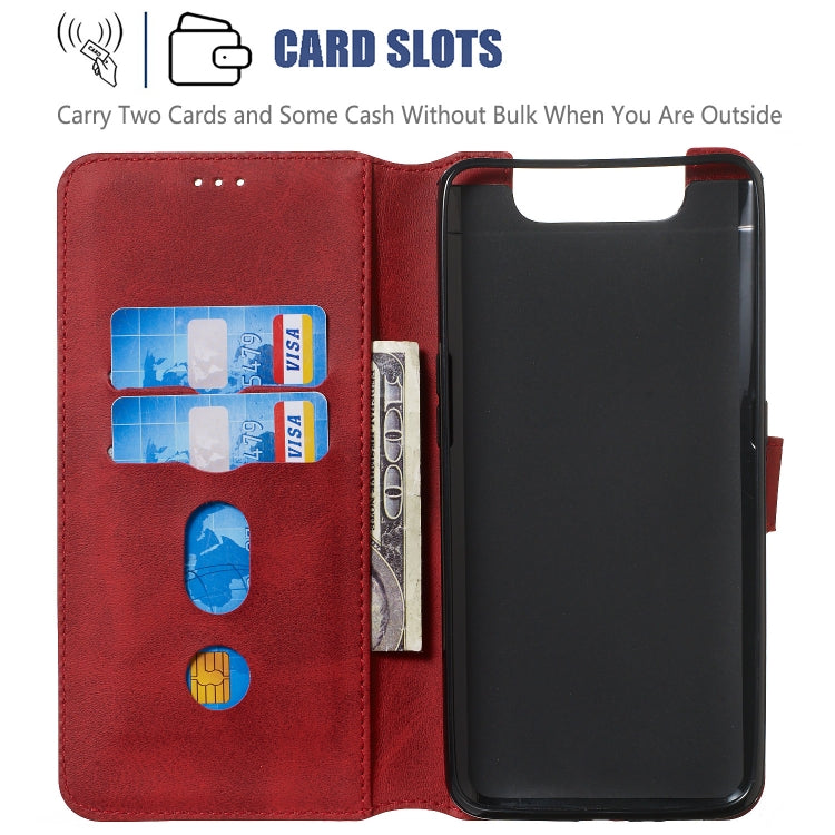 For Galaxy A80 / A90 Solid Color Buckle Horizontal Flip Leather Case with Wallet & Holder & Card Slots