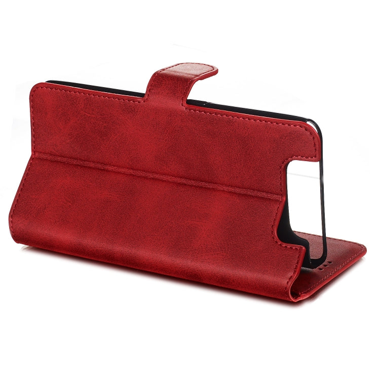 For Galaxy A80 / A90 Solid Color Buckle Horizontal Flip Leather Case with Wallet & Holder & Card Slots