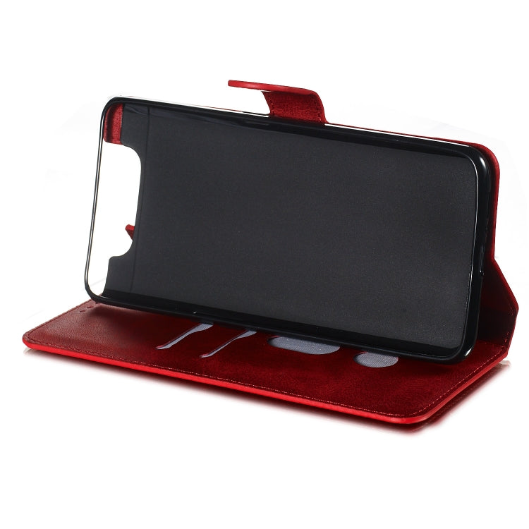 For Galaxy A80 / A90 Solid Color Buckle Horizontal Flip Leather Case with Wallet & Holder & Card Slots