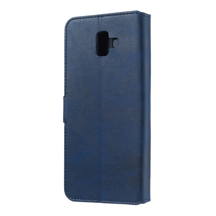 For Galaxy J6+ Solid Color Buckle Horizontal Flip Leather Case with Wallet & Holder & Card Slots