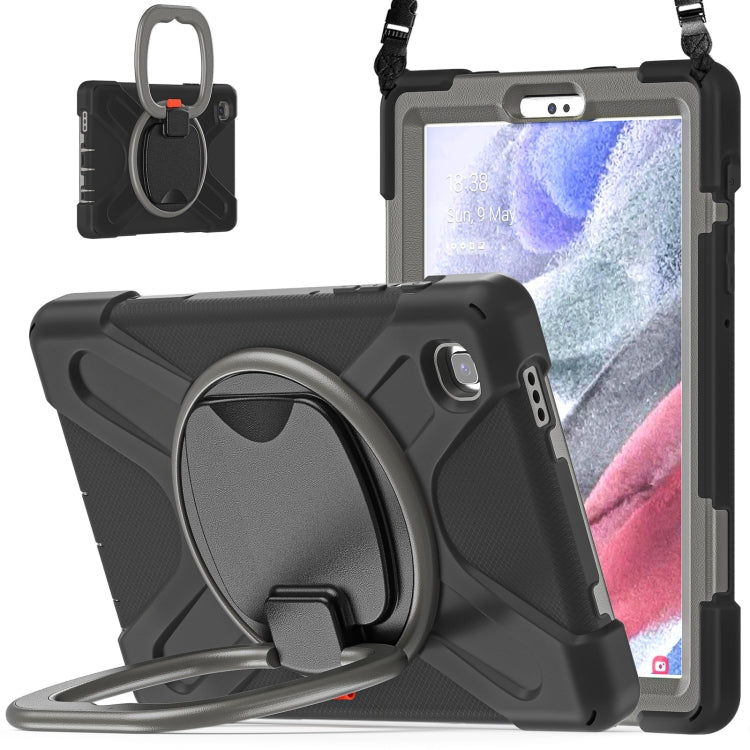 For Samsung Galaxy Tab A7 Lite T220 / T225 Silicone + PC Protective Case with Holder & Shoulder Strap