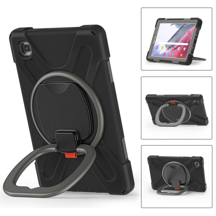 For Samsung Galaxy Tab A7 Lite T220 / T225 Silicone + PC Protective Case with Holder & Shoulder Strap