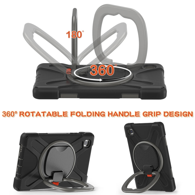 For Samsung Galaxy Tab A7 Lite T220 / T225 Silicone + PC Protective Case with Holder & Shoulder Strap