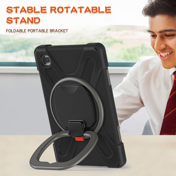 For Samsung Galaxy Tab A7 Lite T220 / T225 Silicone + PC Protective Case with Holder & Shoulder Strap