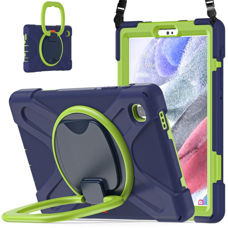 For Samsung Galaxy Tab A7 Lite T220 / T225 Silicone + PC Protective Case with Holder & Shoulder Strap