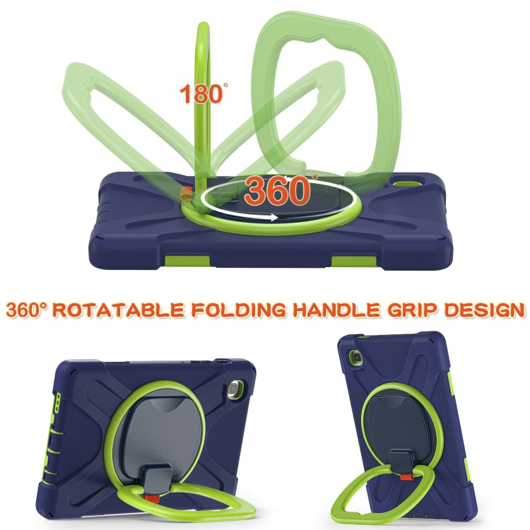 For Samsung Galaxy Tab A7 Lite T220 / T225 Silicone + PC Protective Case with Holder & Shoulder Strap
