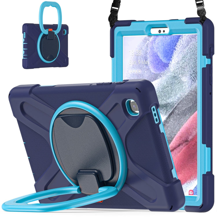 For Samsung Galaxy Tab A7 Lite T220 / T225 Silicone + PC Protective Case with Holder & Shoulder Strap