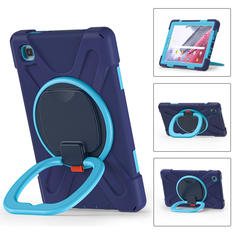 For Samsung Galaxy Tab A7 Lite T220 / T225 Silicone + PC Protective Case with Holder & Shoulder Strap