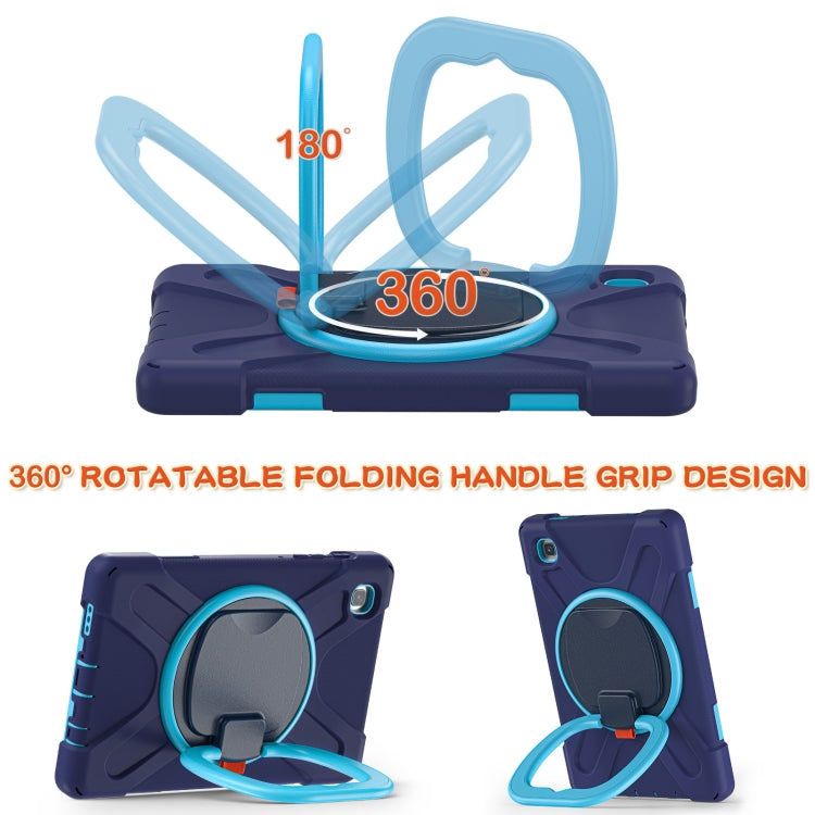 For Samsung Galaxy Tab A7 Lite T220 / T225 Silicone + PC Protective Case with Holder & Shoulder Strap