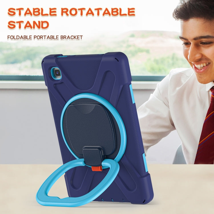 For Samsung Galaxy Tab A7 Lite T220 / T225 Silicone + PC Protective Case with Holder & Shoulder Strap