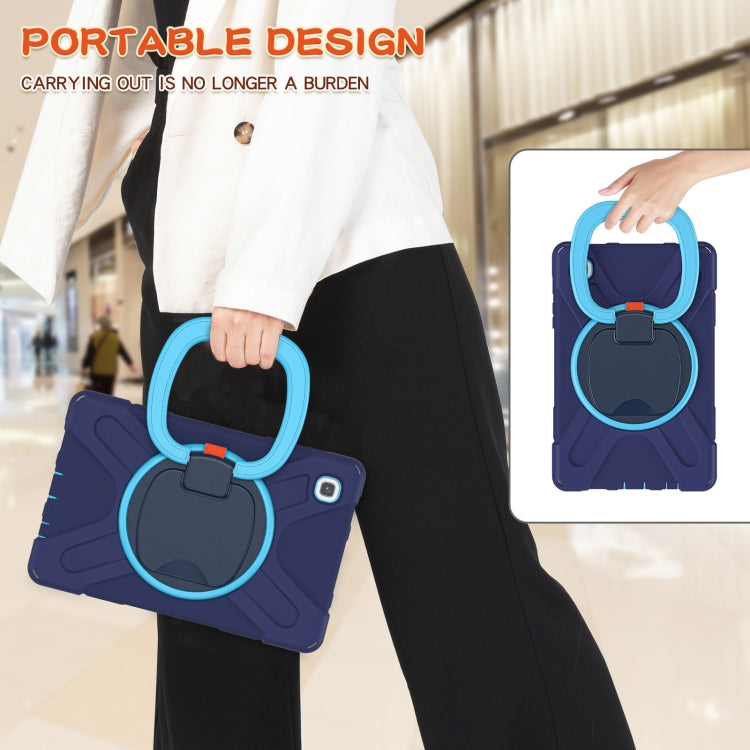 For Samsung Galaxy Tab A7 Lite T220 / T225 Silicone + PC Protective Case with Holder & Shoulder Strap