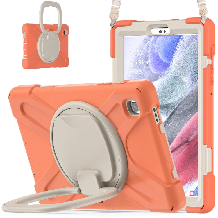 For Samsung Galaxy Tab A7 Lite T220 / T225 Silicone + PC Protective Case with Holder & Shoulder Strap