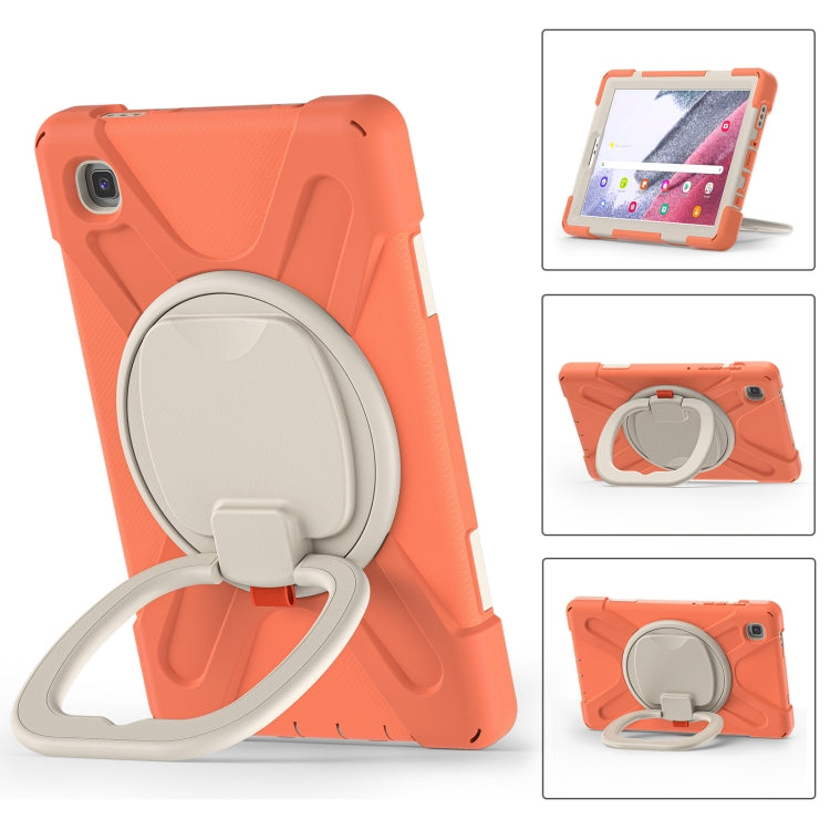 For Samsung Galaxy Tab A7 Lite T220 / T225 Silicone + PC Protective Case with Holder & Shoulder Strap