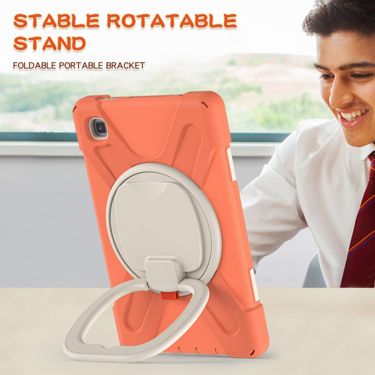 For Samsung Galaxy Tab A7 Lite T220 / T225 Silicone + PC Protective Case with Holder & Shoulder Strap