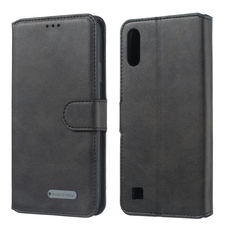 For Galaxy A10 / M10 Solid Color Buckle Horizontal Flip Leather Case with Wallet & Holder & Card Slots