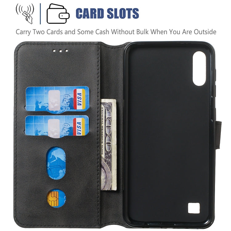 For Galaxy A10 / M10 Solid Color Buckle Horizontal Flip Leather Case with Wallet & Holder & Card Slots