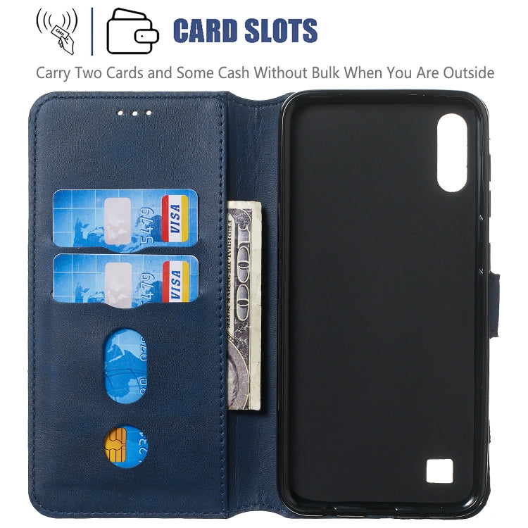 For Galaxy A10 / M10 Solid Color Buckle Horizontal Flip Leather Case with Wallet & Holder & Card Slots
