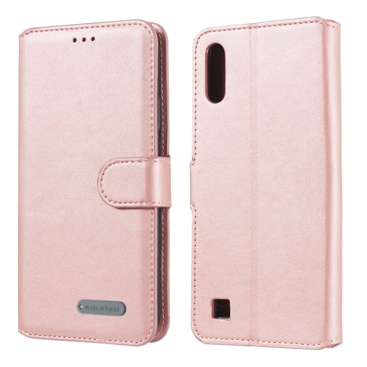 For Galaxy A10 / M10 Solid Color Buckle Horizontal Flip Leather Case with Wallet & Holder & Card Slots