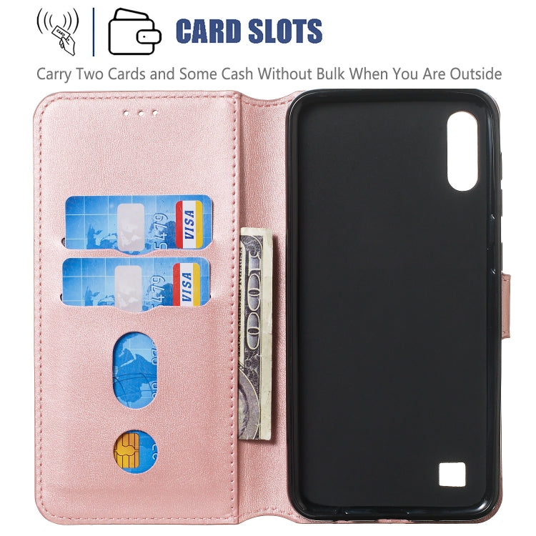 For Galaxy A10 / M10 Solid Color Buckle Horizontal Flip Leather Case with Wallet & Holder & Card Slots