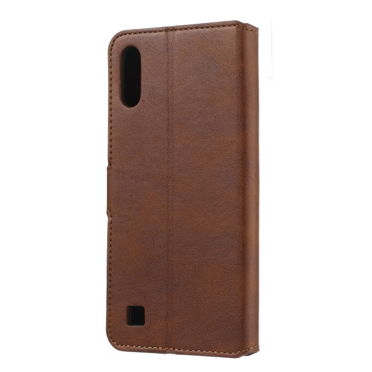 For Galaxy A10 / M10 Solid Color Buckle Horizontal Flip Leather Case with Wallet & Holder & Card Slots