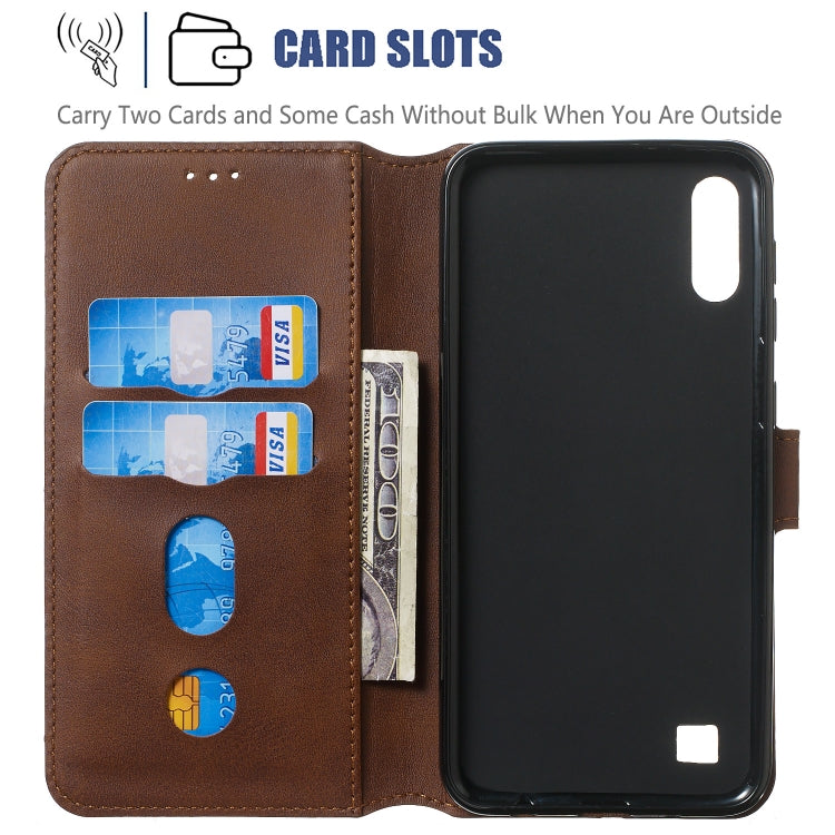For Galaxy A10 / M10 Solid Color Buckle Horizontal Flip Leather Case with Wallet & Holder & Card Slots