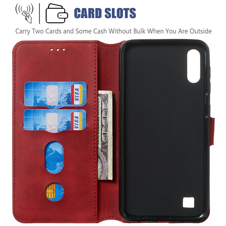 For Galaxy A10 / M10 Solid Color Buckle Horizontal Flip Leather Case with Wallet & Holder & Card Slots