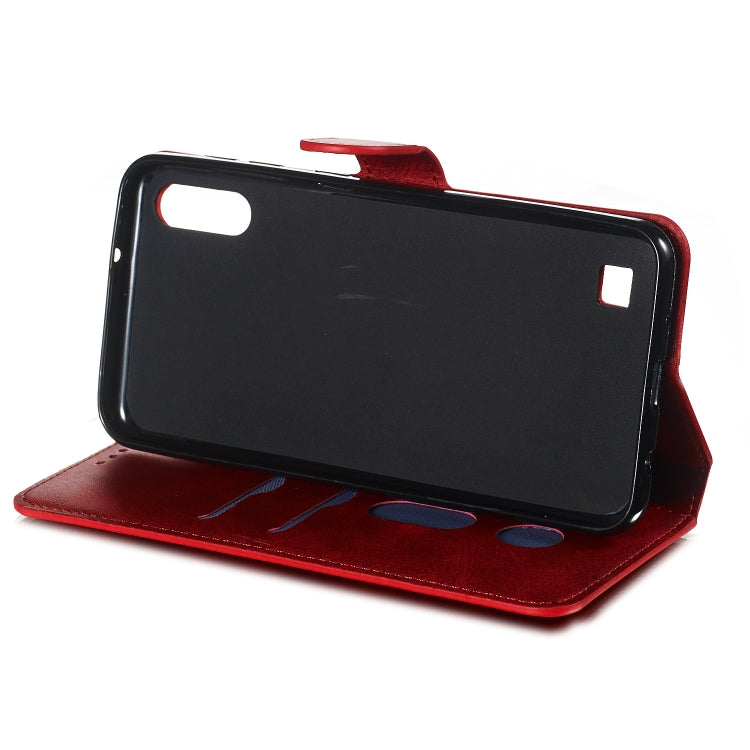 For Galaxy A10 / M10 Solid Color Buckle Horizontal Flip Leather Case with Wallet & Holder & Card Slots