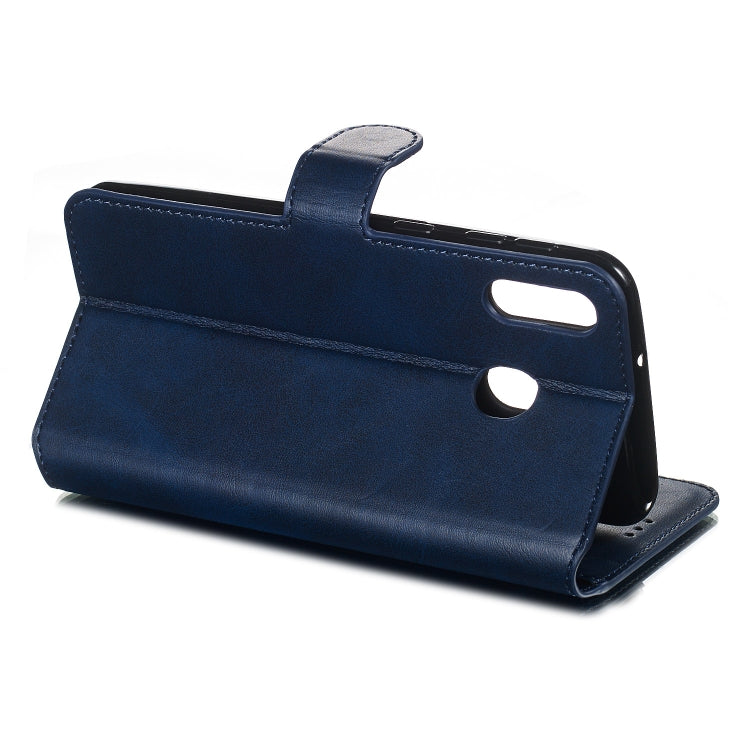 For Galaxy M20 Solid Color Buckle Horizontal Flip Leather Case with Wallet & Holder & Card Slots