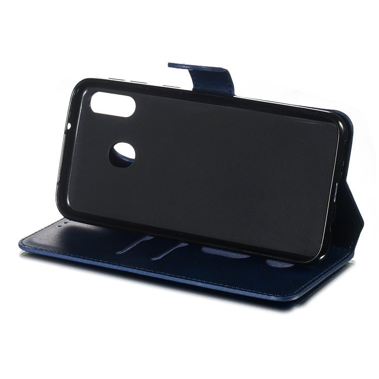 For Galaxy M20 Solid Color Buckle Horizontal Flip Leather Case with Wallet & Holder & Card Slots
