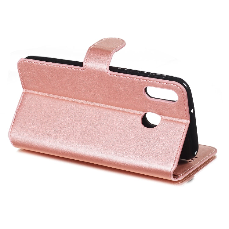 For Galaxy M20 Solid Color Buckle Horizontal Flip Leather Case with Wallet & Holder & Card Slots