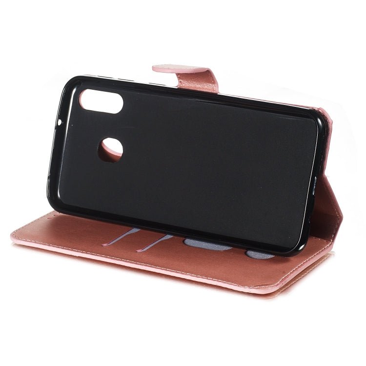 For Galaxy M20 Solid Color Buckle Horizontal Flip Leather Case with Wallet & Holder & Card Slots